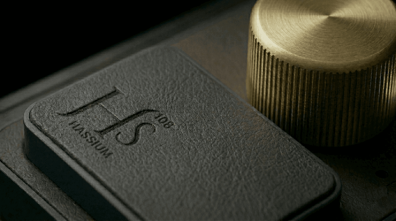 Close-up of the Hassium knob